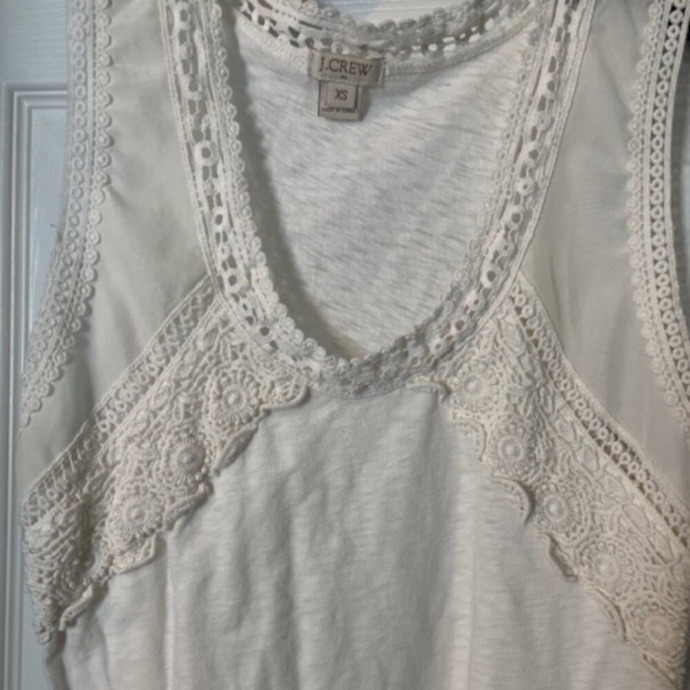 Ladies J Crew white tank - XS